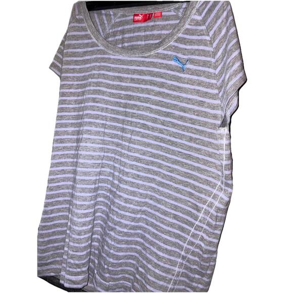 Puma Isometric Purple/Black Stripe Women's Size L Shirt - Picture 1 of 3